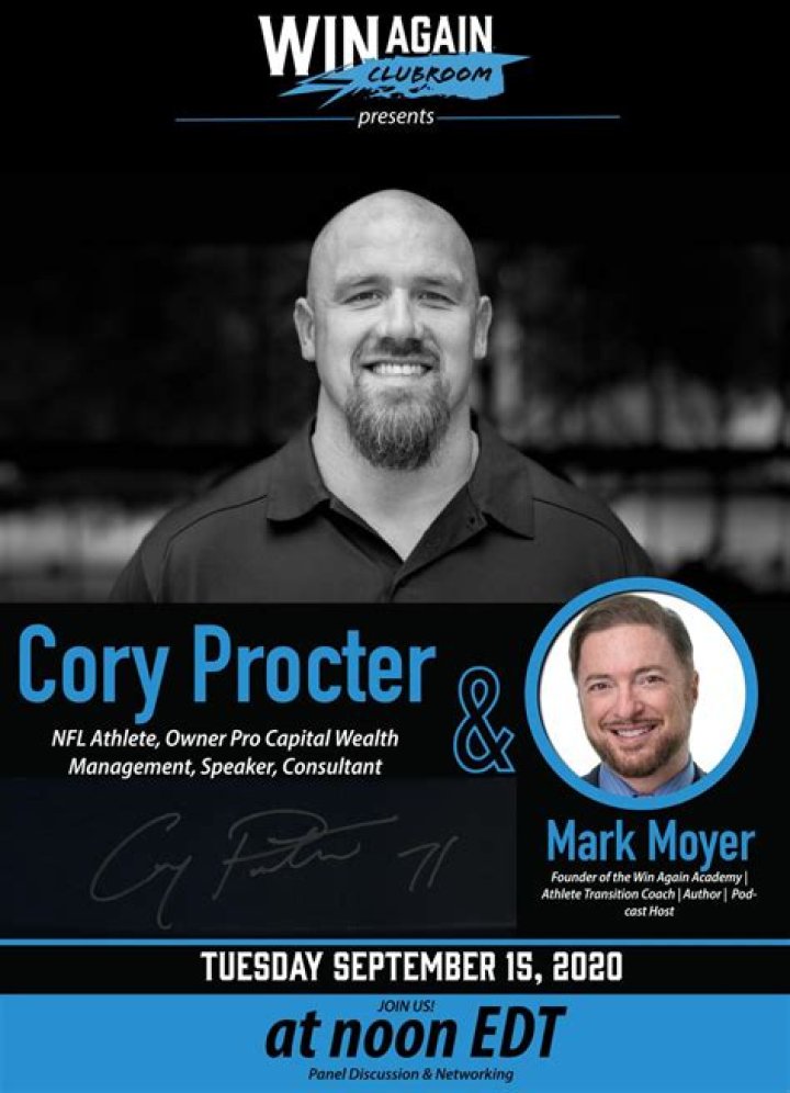 Cory Procter Biography, Age, Height, Wife, Net Worth, Family